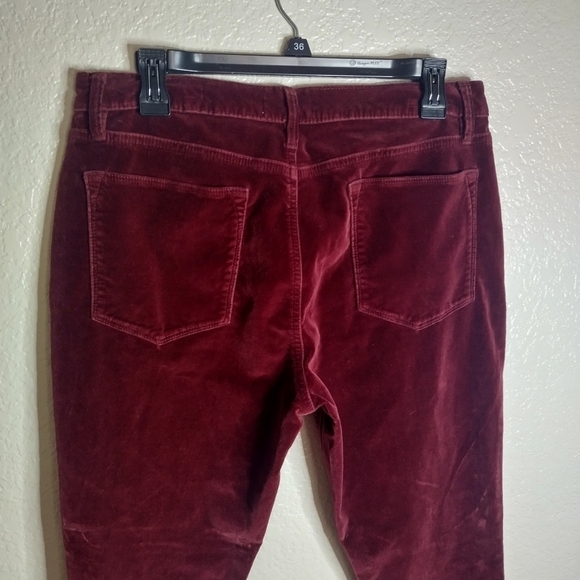 Frame Le High Skinny Velvet Jeans in Pinot Burgundy sz 31 - Picture 7 of 11